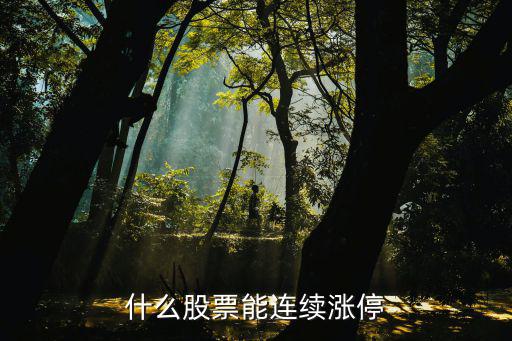 什么股票能连续涨停