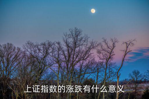 上证指数的涨跌有什么意义