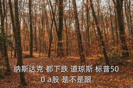 纳斯达克 都下跌 道琼斯 标普500 a股 是不是跟