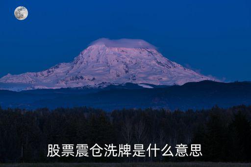 股票震仓洗牌是什么意思
