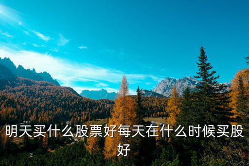 明天买什么股票好每天在什么时候买股好