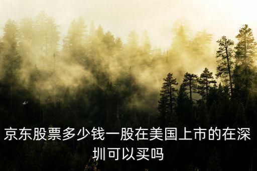 京东股票多少钱一股在美国上市的在深圳可以买吗