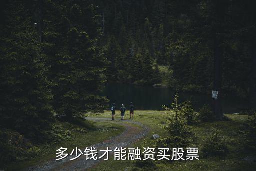 多少钱才能融资买股票