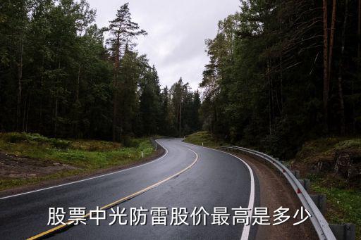 股票中光防雷股价最高是多少