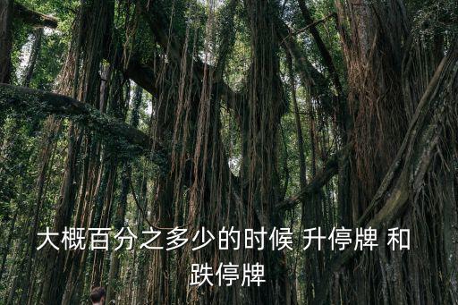 大概百分之多少的时候 升停牌 和 跌停牌