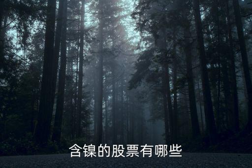 含镍的股票有哪些