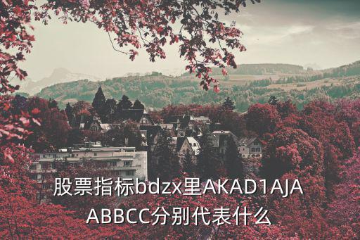 股票指标bdzx里AKAD1AJAABBCC分别代表什么