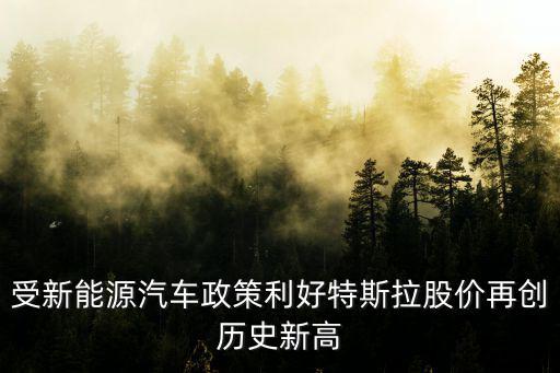 下周特斯拉股票涨幅多少，受新能源汽车政策利好特斯拉股价再创历史新高