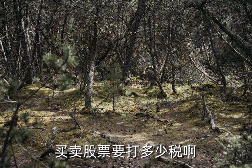 买卖股票要打多少税啊