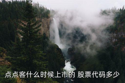 点点客什么时候上市的 股票代码多少