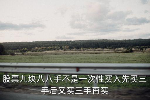 股票九块八八手不是一次性买入先买三手后又买三手再买