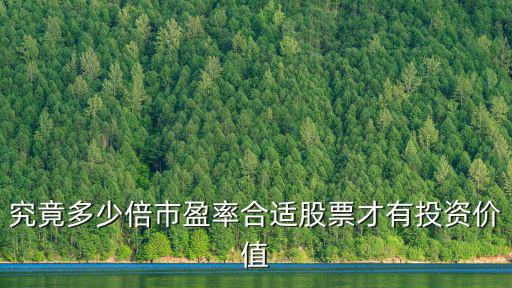 究竟多少倍市盈率合适股票才有投资价值