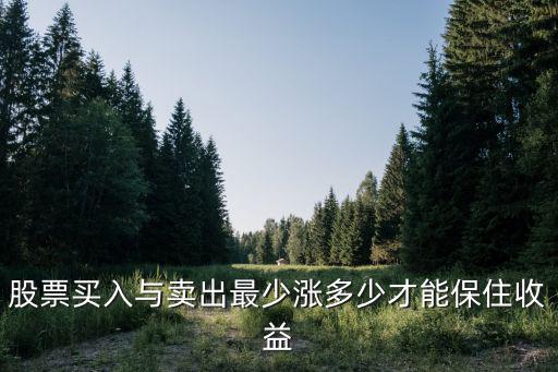 日本股票涨幅多少合适买，股票买入与卖出最少涨多少才能保住收益