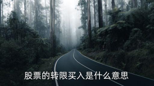 股票的转限买入是什么意思