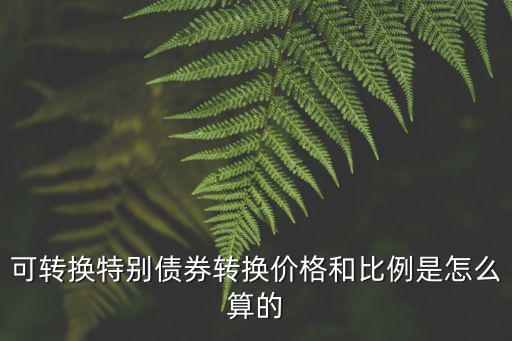 可转换特别债券转换价格和比例是怎么算的