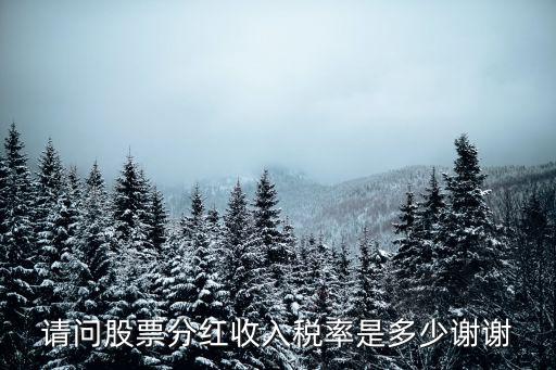 机构账户股票分红交税多少，请问股票分红收入税率是多少谢谢