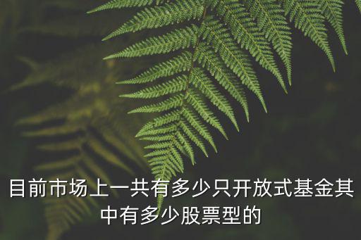 etf基金有多少只股票，目前市场上一共有多少只开放式基金其中有多少股票型的