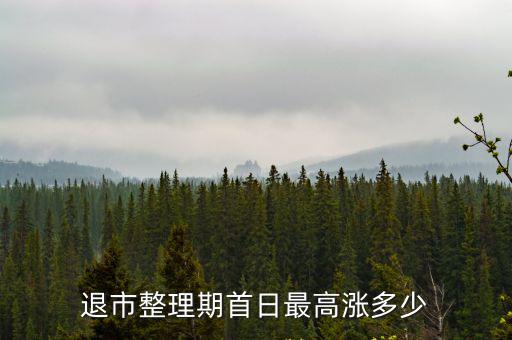 退市整理期首日最高涨多少