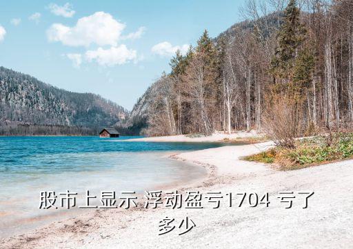 股票浮亏多少正常，股市上显示 浮动盈亏1704 亏了多少