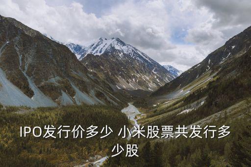 IPO发行价多少 小米股票共发行多少股