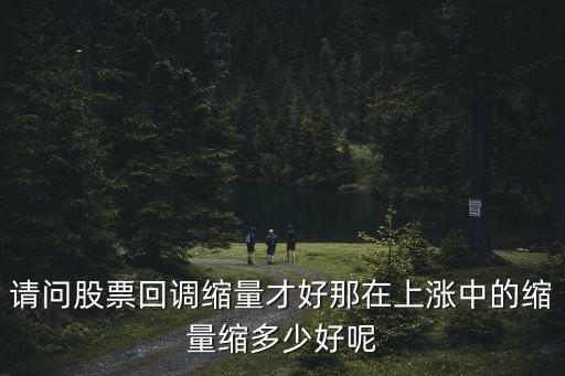 请问股票回调缩量才好那在上涨中的缩量缩多少好呢