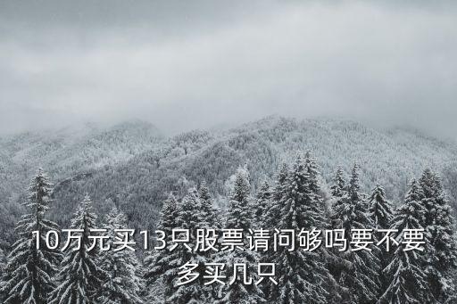 10万元买13只股票请问够吗要不要多买几只