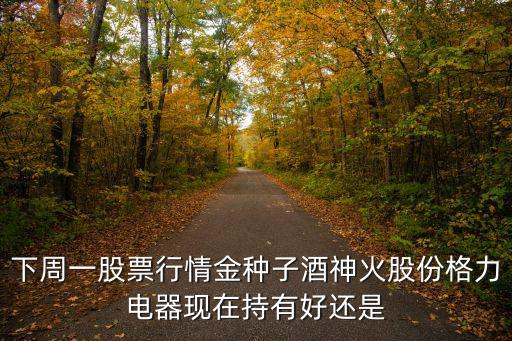 下周一股票行情金种子酒神火股份格力电器现在持有好还是