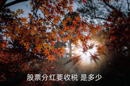 股票分红要收税 是多少