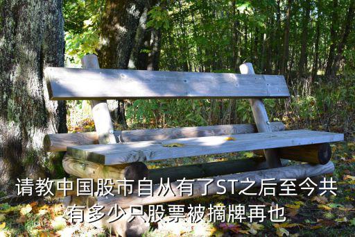 请教中国股市自从有了ST之后至今共有多少只股票被摘牌再也