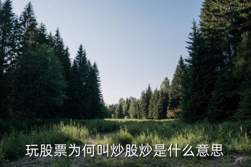 股票为什么是炒股，玩股票为何叫炒股炒是什么意思