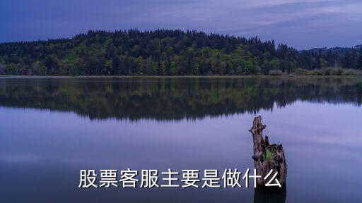股票客服主要是做什么
