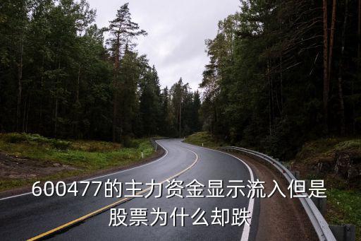600477的主力资金显示流入但是股票为什么却跌