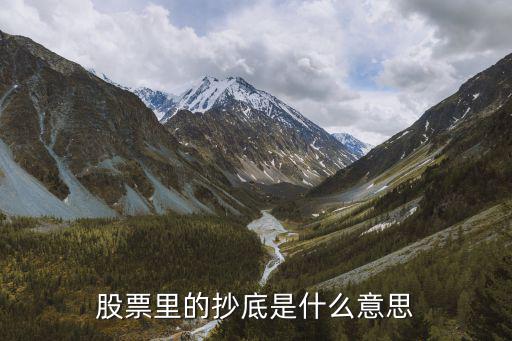 股票抄底出逃什么意思，股票里的抄底是什么意思
