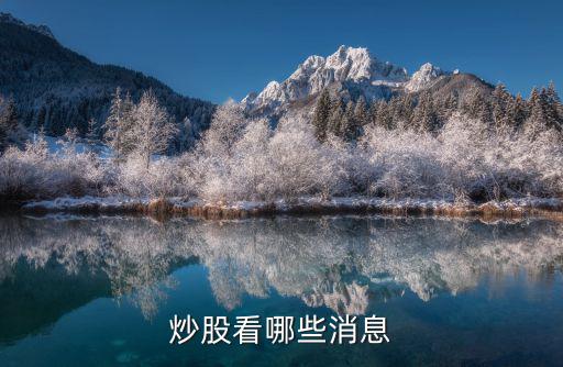炒股看哪些消息