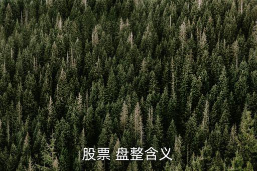 股票 盘整含义