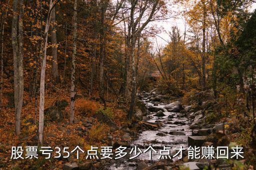 股票亏损35需要涨多少，股票跌了35个点涨回来要多少点