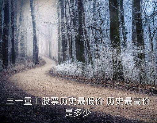 三一重工股票历史最低价 历史最高价是多少