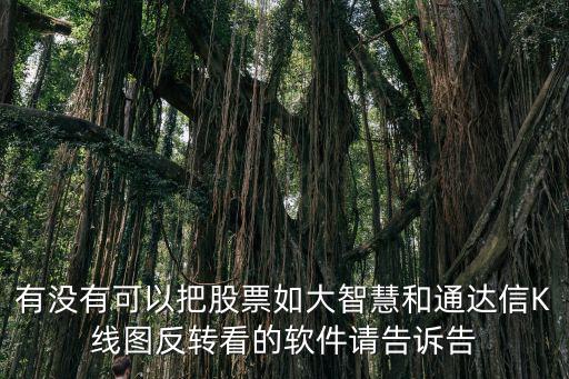 有没有可以把股票如大智慧和通达信K线图反转看的软件请告诉告