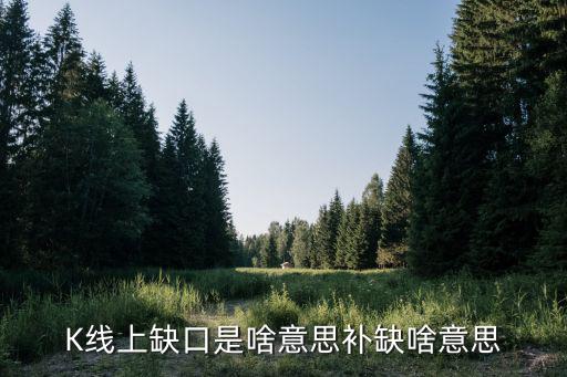 什么叫股票补缺口，股票什么算补缺口
