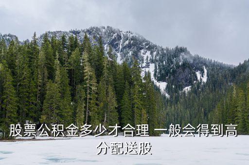 每股公积金多少才是好股票，个股的公积金最低要几多才适合分红扩股