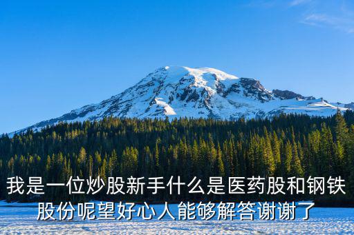 医药股票有什么用处，我是一位炒股新手什么是医药股和钢铁股份呢望好心人能够解答谢谢了