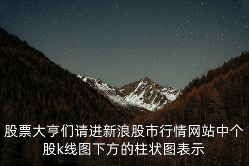 股票大亨们请进新浪股市行情网站中个股k线图下方的柱状图表示