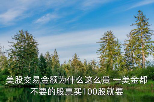 美股交易金额为什么这么贵 一美金都不要的股票买100股就要