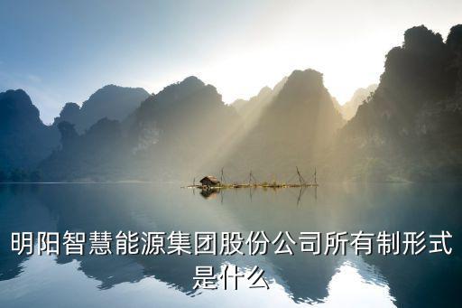 明阳智慧能源集团股份公司所有制形式是什么