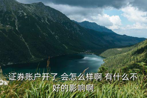 证券账户开了 会怎么样啊 有什么不好的影响啊