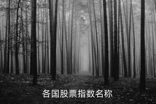 各国股票指数名称