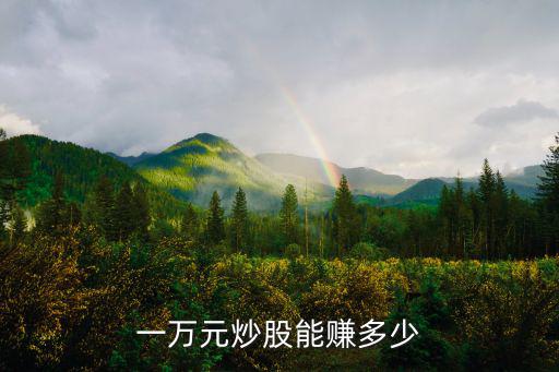 股票月赚一万是多少，一万元 炒股 一月能赚多少 现在股市