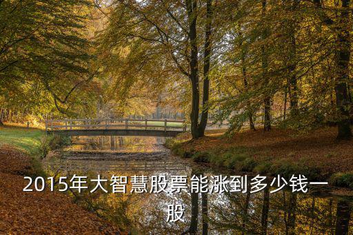 2015年大智慧股票能涨到多少钱一股