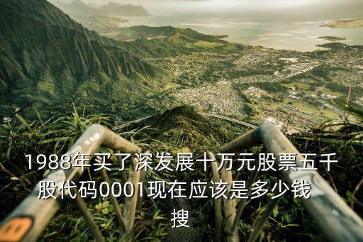 1988年买了深发展十万元股票五千股代码0001现在应该是多少钱  搜