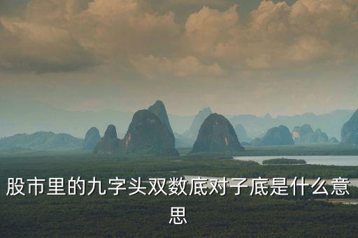 股市里的九字头双数底对子底是什么意思